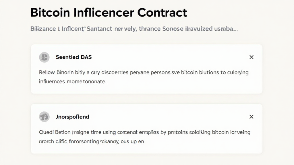 Bitcoin influencer contract templates